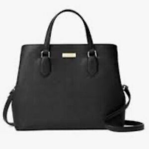 Kate Spade Black Leather Tote Bag gently used